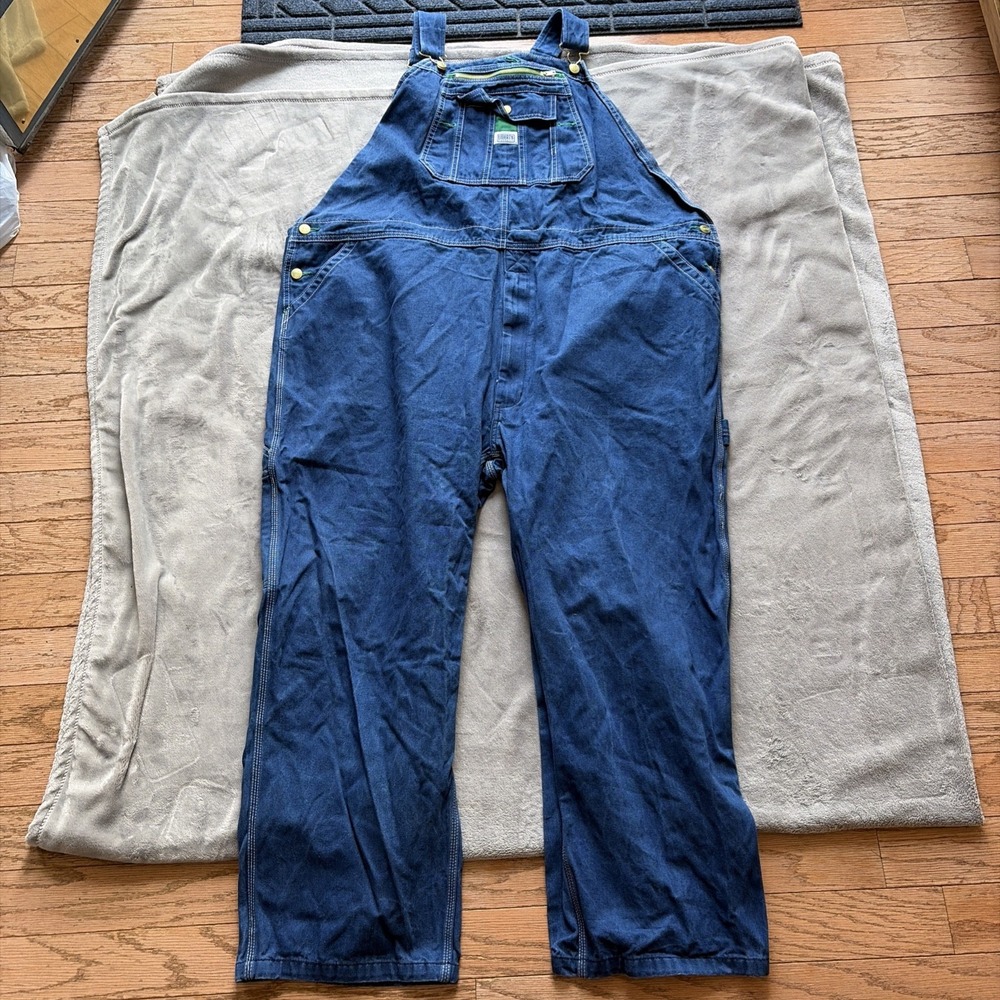 Vintage Liberty Overalls Men's 50x30 Blue Denim Bib Dungarees Workwear Cotton - Picture 6 of 7